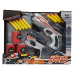 تفنگ بازی تیر ابری دو عددی مدل Heat Soft Space Gun 826-34