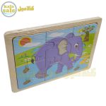 Puzzle 6 Pieces 15x10.5 Elephant 021