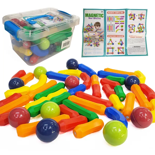 اسباب بازی مگنت ساختنی مغناطیسی درشت 50 قطعه Magnetic Bar Blocks 705-50