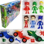 مجموعه فیگور پی جی مسک شب نقاب - نقابداران شب 6 عددی به همراه موتور PJMasks 1147