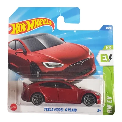 ماشین هات ویلز 2025 اصلی اوریجینال Hotwheels Tesla Model S Plaid