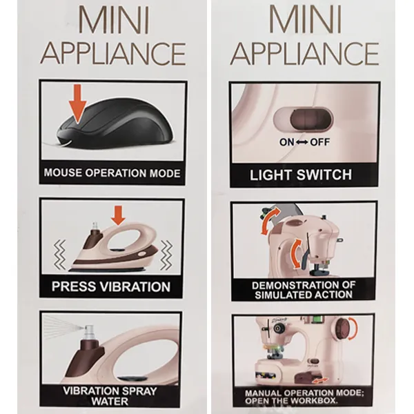 Ao Xie Toys Mini Appliance Sewing Machine & Iron 02