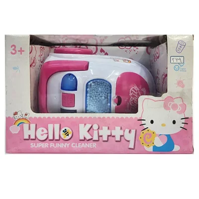 اسباب بازی مدل جارو برقی باتری خور موزیکال طرح هلو کیتی Hello Kitty