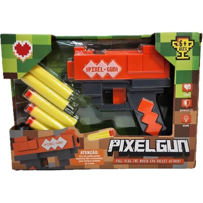 تفنگ اسباب بازی ماینکرافت پیکسل گان Pixel Gun با تیرهای ابری - مدل 828-2