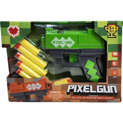 تفنگ اسباب بازی ماینکرافت پیکسل گان Pixel Gun با تیرهای ابری - مدل 828-2
